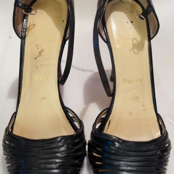 Christian Louboutin Black Leather Heels - Picture 2 of 9